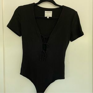 “Xenia” Tie-front Bodysuit